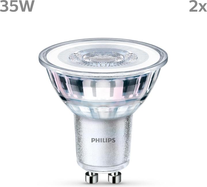 Image du produit Philips LED Classic (GU10, 3.50 W, 255 lm, 2 x, F)
