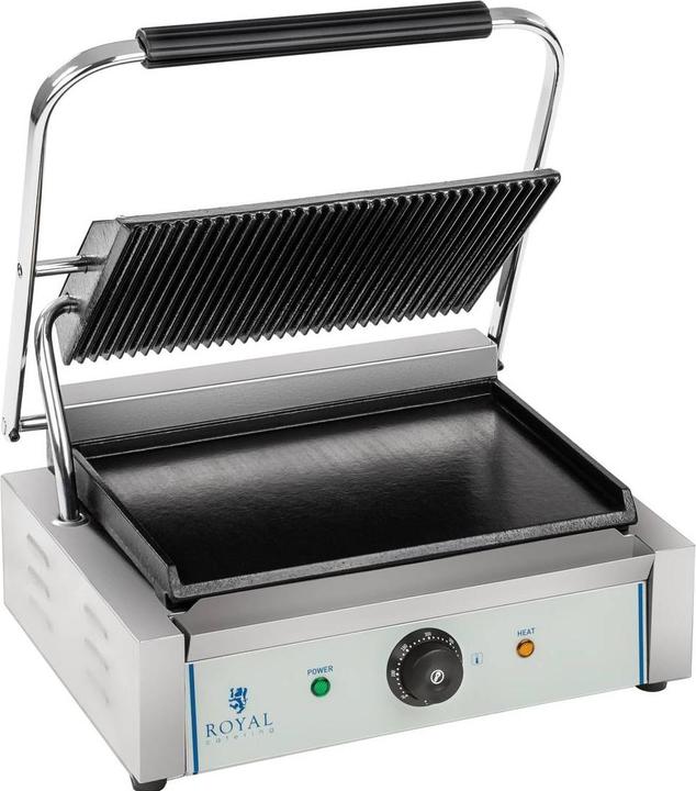 Produktbild Royal Catering Kontaktgrill Elektro Gastro Edelstahl 230V 2200W Panini Toaster Grill (EU-Stecker)