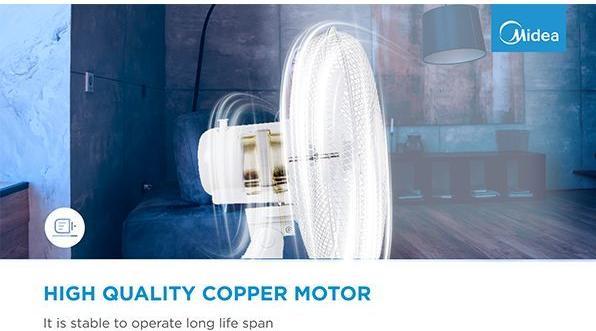 Immagine prodotto Midea Ventilatore da tavolo,, 3 velocità, meccanico, livello di rumore:, Oscillazione 80°, Inclinazione (60 dB)