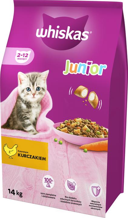 Produktbild Whiskas Junior dry food for kittens with chicken 14kg (Junior, 1 Stk., 14000 g)