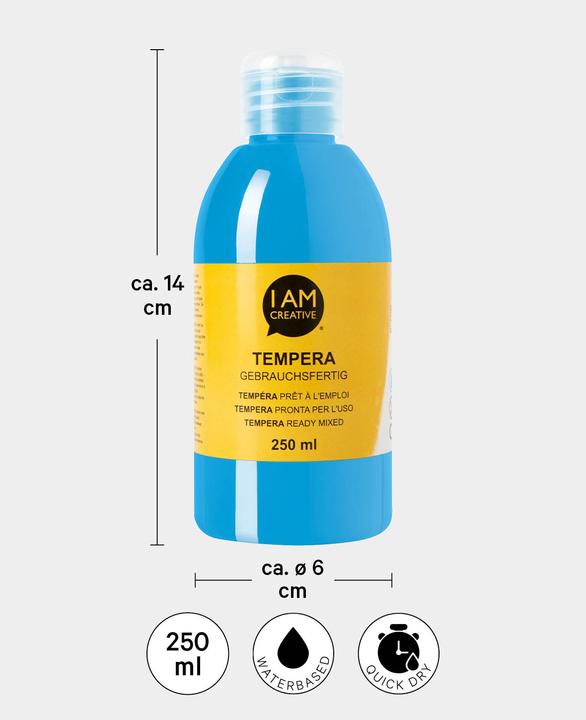 Actual product image I Am Creative Tempera, water-based tempera paint, 250 ml (Blue, 250 ml)