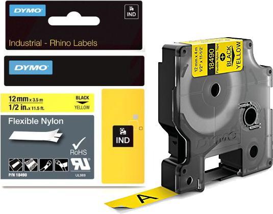 Produktbild Dymo 12mm Nylon Schriftband (1.20 cm, Gelb)