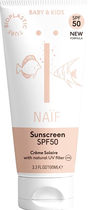 Actual product image Naïf Sunscreen (Suntan cream, SPF 50, 100 ml, 133 g)