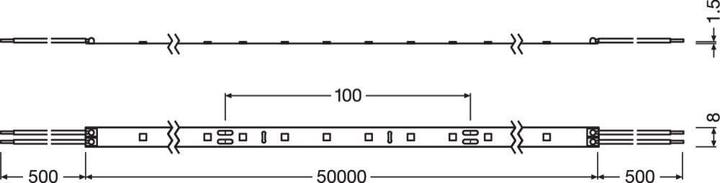 Actual product image Ledvance LED STRIP flexible strip VALUE-1400 50 metre reel -1400/865/50 6280lm 6500K daylight white d (Daylight, 5000 cm, Indoor)