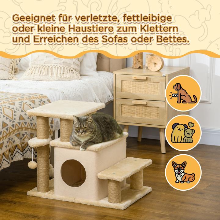Image du produit PawHut Escalier pour chiens avec niche (Chien, Chat, Pliable)