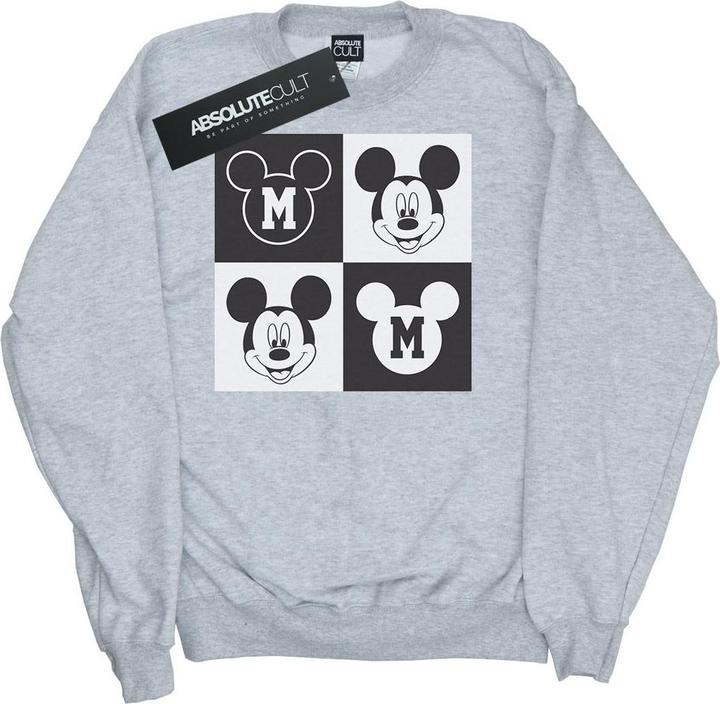Disney Mickey Mouse Smiling Squares Sweatshirt Jungen