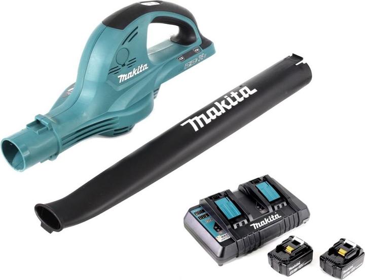 Immagine prodotto Makita DUB 361 PM 2x soffiatore a batteria 18 V / 36 V + 2x batteria BL 1840 B 4 Ah / 4000 mAh (Batteria ricaricabile, Soffiafoglie)