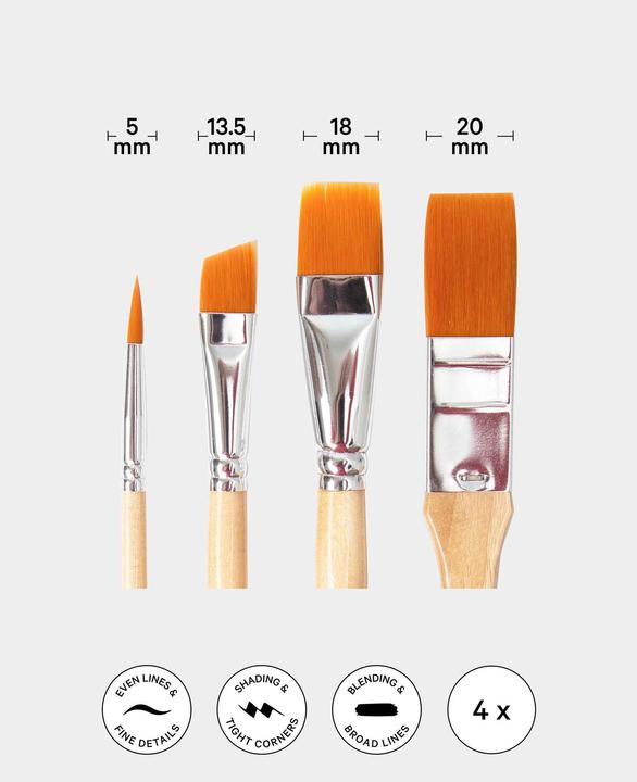 Actual product image I Am Creative Universal brush set - Artist set (12 mm)