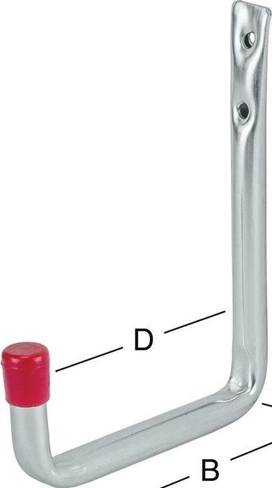 Immagine prodotto Vormann Gancio a muro a U senza rivestimento in gomma Sporgenza 114 mm Acciaio zincato