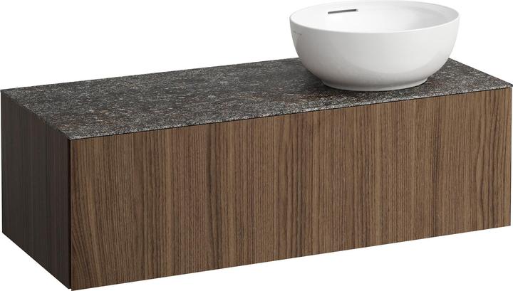 Image du produit Laufen Il Bagno Alessi Élément à tiroirs, 1 trou pour robinet, plaque de pierre Marrone Naturale