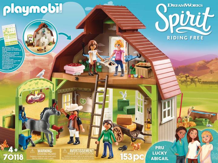 Produktbild Playmobil Stall mit Lucky, Pru Abigail (70118)