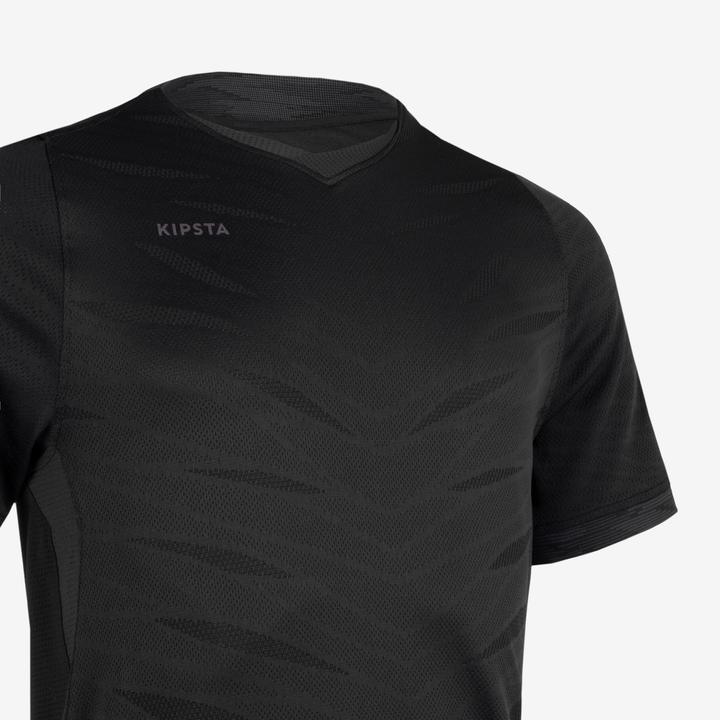 Immagine prodotto Kipsta Maglia da calcio da donna/uomo a maniche corte - CLR nero (S)