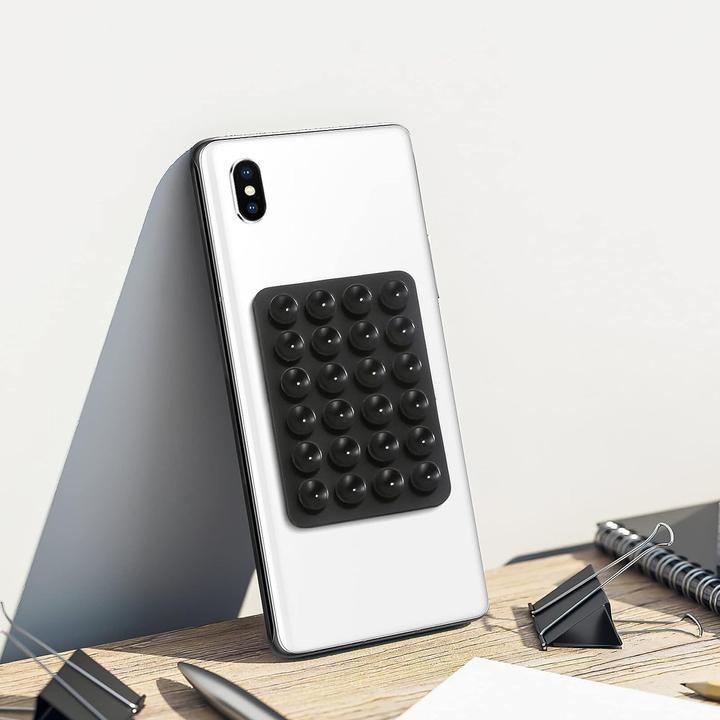 Actual product image Apfelkiste Universal Silikon Saugnapf Smartphone Halterung Selbstklebend