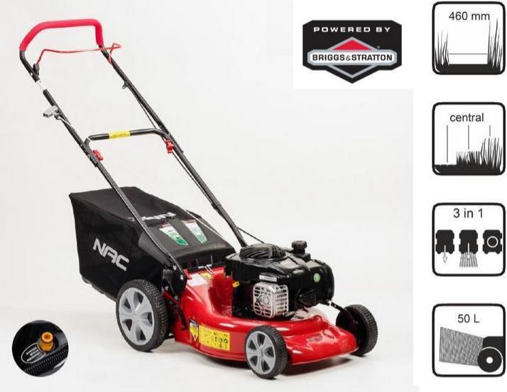 Productafbeelding NAC benzine grasmaaier LP46-450E-H 46 cm BRIGGS & STRATTON 125cc (Benzine werking)
