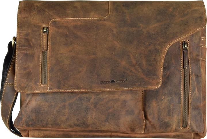 Produktbild Greenburry Vintage Revolver Bag Umhängetasche Leder 40 cm