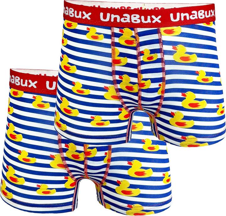 Unabux Boxer BLACK WHITE RABBIT (M, 2er Pack)