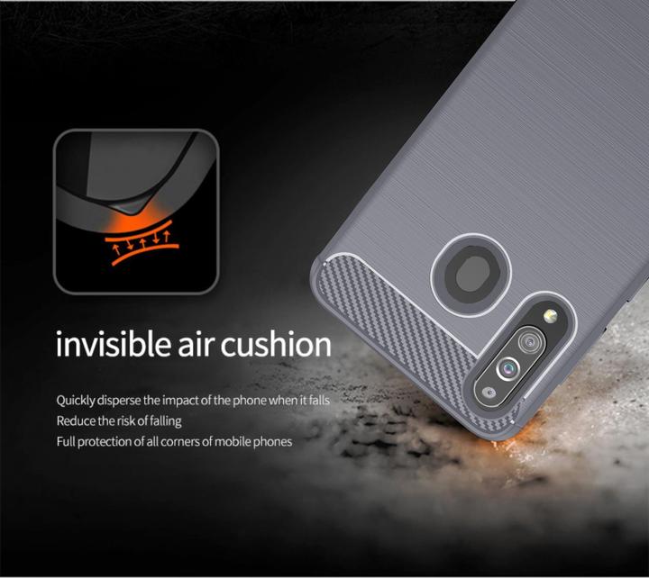 Produktbild Cadorabo TPU Ultra Slim carbon edelstahl Kombi Cover (Samsung Galaxy A20s)