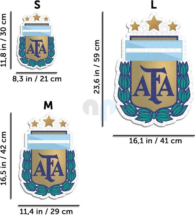 Produktbild Iconic Nationalmanschaft Argentinien- Logo - Holz Puzzle Grösse M (270 Teile) (270 Teile)
