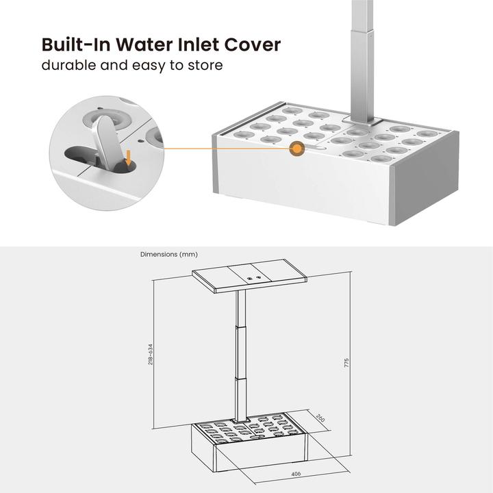 Image du produit Wiltec Système de jardinage d'intérieur blanc Jardin d'herbes aromatiques Mini jardin d'intérieur LED