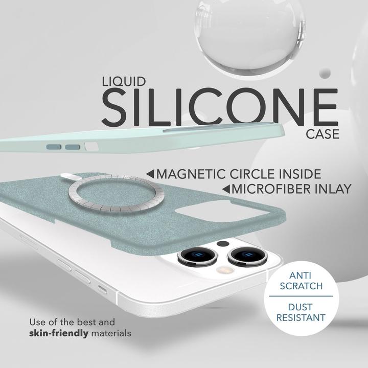 Immagine prodotto Nalia Custodia in silicone liquido con funzione MagSafe e vetro di protezione 2x del display (Apple iPhone 14)