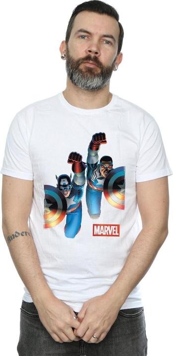 Immagine prodotto Falcon And Captain America Side By Side Maglietta Uomo (S)