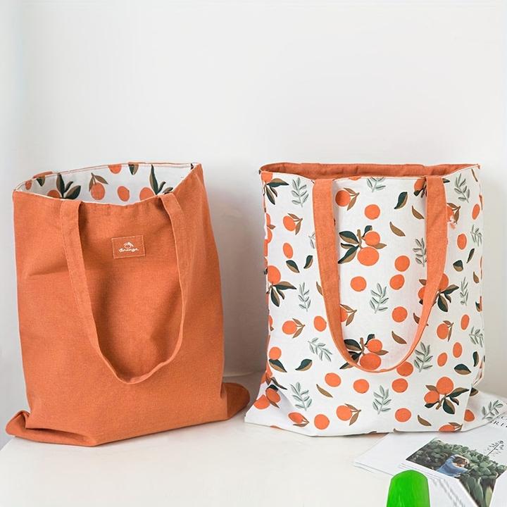 Immagine prodotto Only-Bags.Store Doppelseitige wiederverwendbare Tragetasche - ungefüttert, 40Cm/15.7In X 36Cm/14.2In