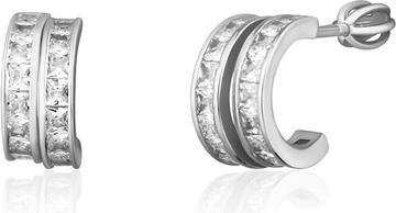 Image du produit JVD Délicieux boucles d'oreilles hoop en argent avec zircons SVLE1802XH2BI00