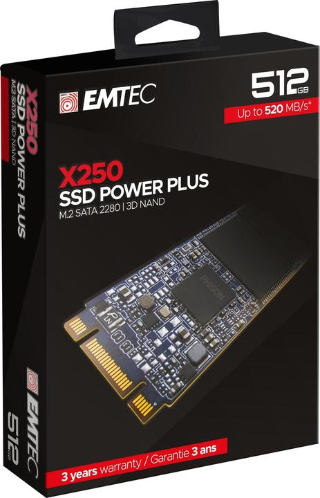 Immagine prodotto Emtec Disco rigido SSD X250 512 GB M.2 2280 SATA III (ECSSD512GX250) (512 GB, M.2 2280)