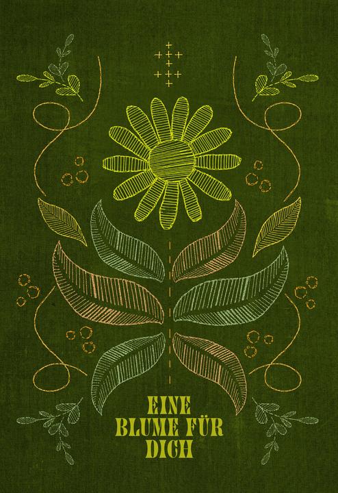 Produktbild VE Tava Klappkarte Motiv Eine Blume für dich 5 Ex.