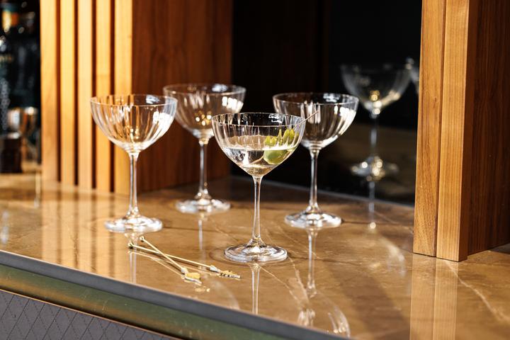 Mikasa Treviso Crystal Coupe Glasses, Set of 4, 300ml (0.30 l, 4 x)