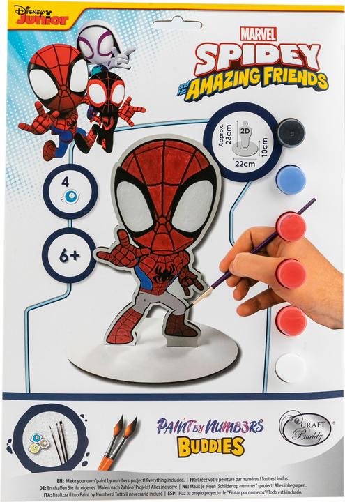 Actual product image Craft Buddy Spiderman XL Buddy, Paint By Numbers Kit