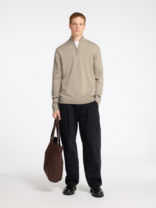 Actual product image Selected Homme Slhtray Ls Knit Merino Half Zip Noos (M)