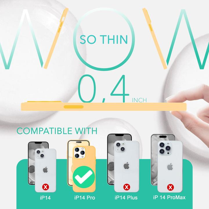 Produktbild Nalia Liquid Silikon Hülle mit MagSafe Funktion & 2x Display Schutzglas (Apple iPhone 14 Pro)