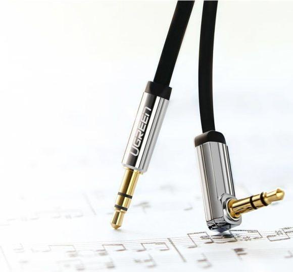 Immagine prodotto Ugreen Cuffie AUX audio a banda piatta angolate (3 m, Connettore da 3,5 mm (AUX))