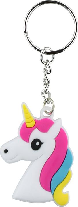 Produktbild PhoneLook Universeller / Schlüsselring Einhorn Kopf Regenbogen/- Weiss