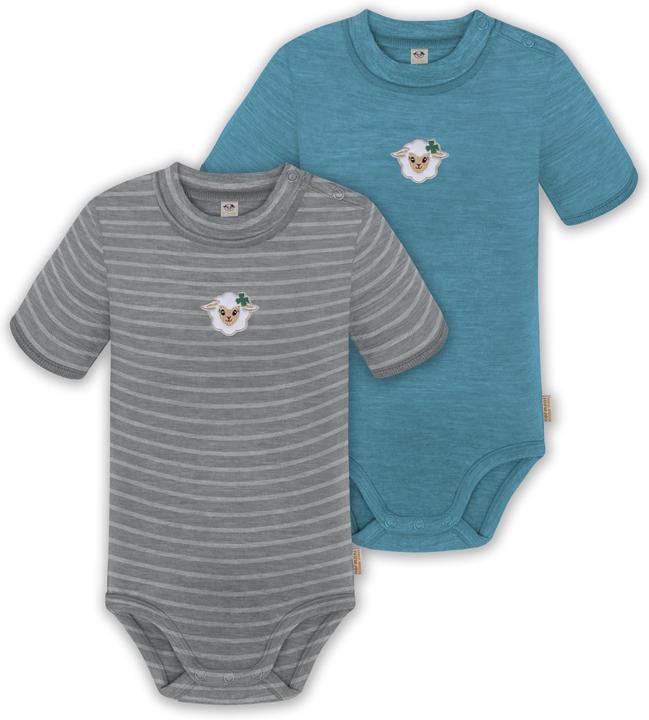 Normani 2er Set Baby Merino Kurzarmbody „Tihoi" - 9317
