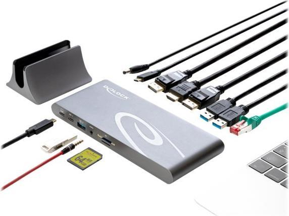 Produktbild Delock Dockingstation USB-C – USB/SD/LAN/HDMI/DP (USB-C, 1 Ports)