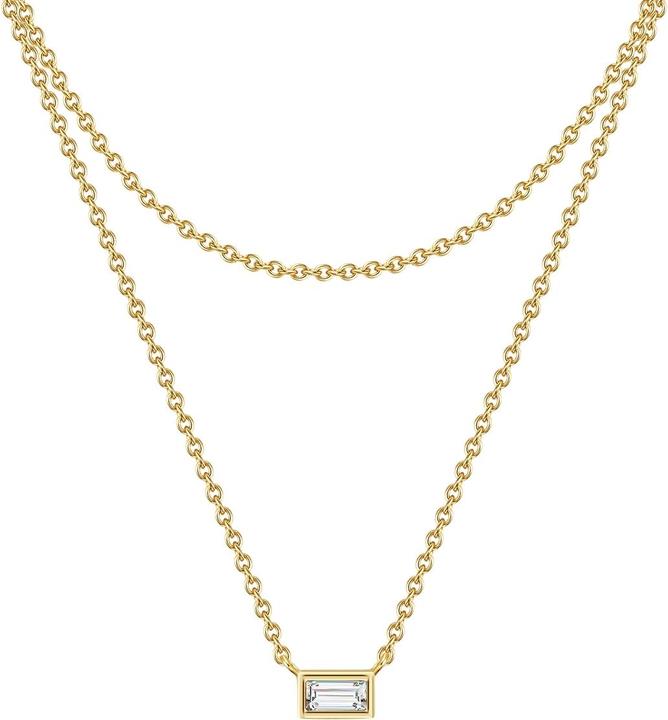 Glanzstücke München Damen Sterling Silber Zirkonia gelbgold 42,0/36,0 cm Basiskette + 5,0 cm Verläng - 29912 (Sterling Silber)