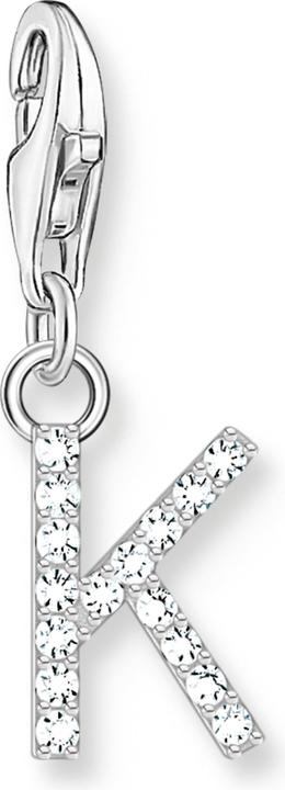 Actual product image Thomas Sabo Charm Pendant Letter K with White Stones Silver (925 silver)