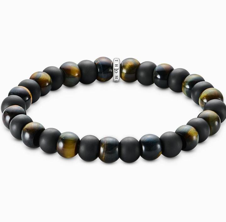 Produktbild Thomas Sabo Armband Obsidian und Tigerauge (19 cm, Silber 925)