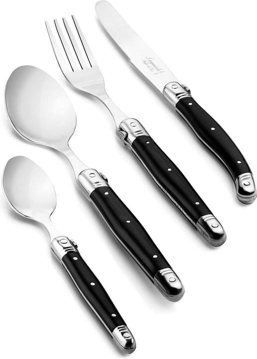 Produktbild Laguiole Style de Vie Premium Line couvert zwart 24-delig (24 Stück, Besteck Set)