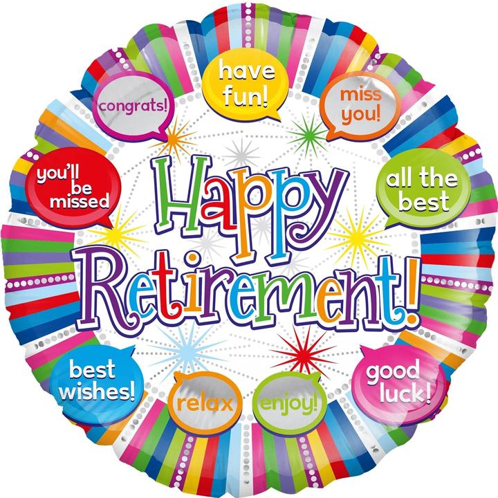 Produktbild Oaktree Sprechblase Folienballon Happy Retirement Folie