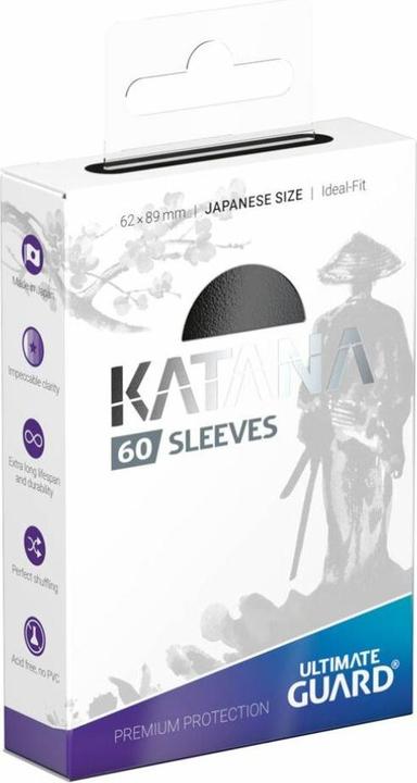 Ultimate Guard Kartenhülle Katana Sleeves Japanische Grösse Schwarz 60