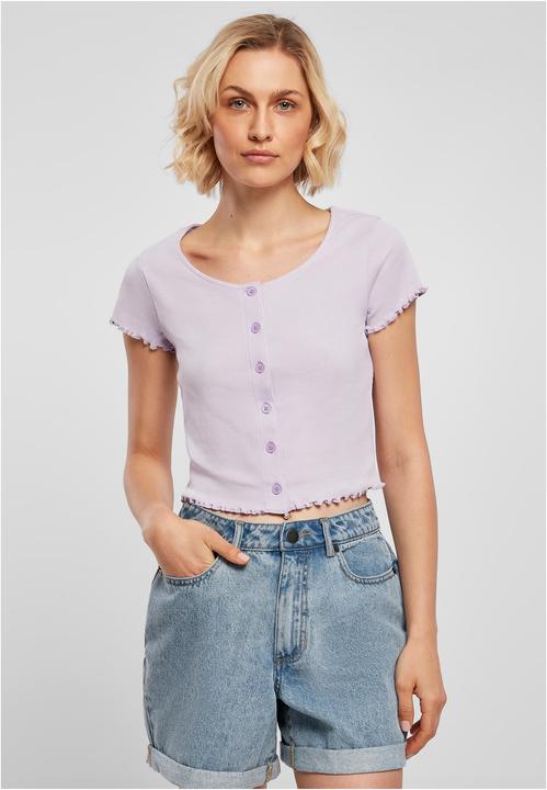 Produktbild Urban Classics Ladies Cropped Button Up Rib Tee (M)