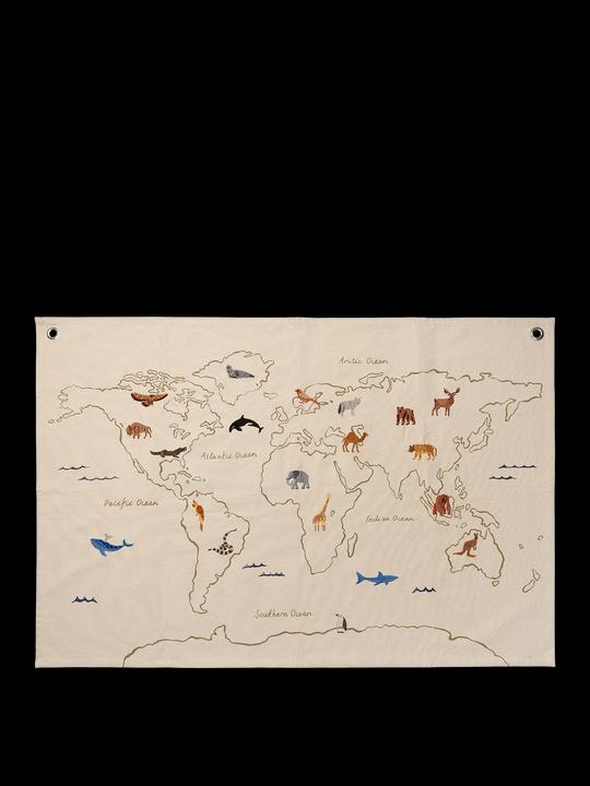 Produktbild Ferm Living The World Textile Map (100 x 70 cm)