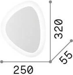 Image du produit Ideal lux GINGLE LED Applique murale 26W blanc blanc chaud 196206 (1700 lm)