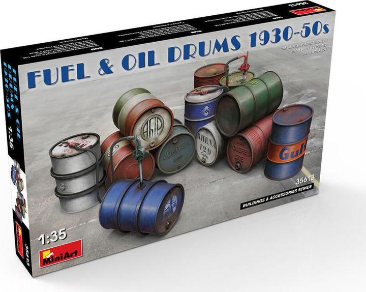 Actual product image Mini art Fuel & Oil Drums 1930-50s