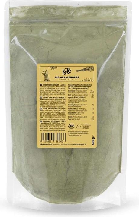 KoRo Organic Barley Grass Powder (500g) (1 Piece, Powder, 500 g)