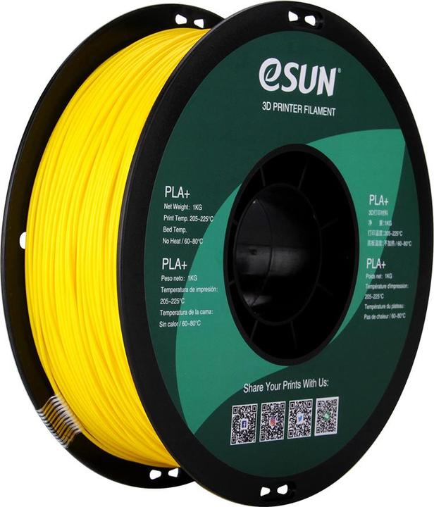 Immagine prodotto eSUN PLA+ 1,75 mm giallo 1Kg (PLA+, 1.75 mm, 1000 g, Giallo)
