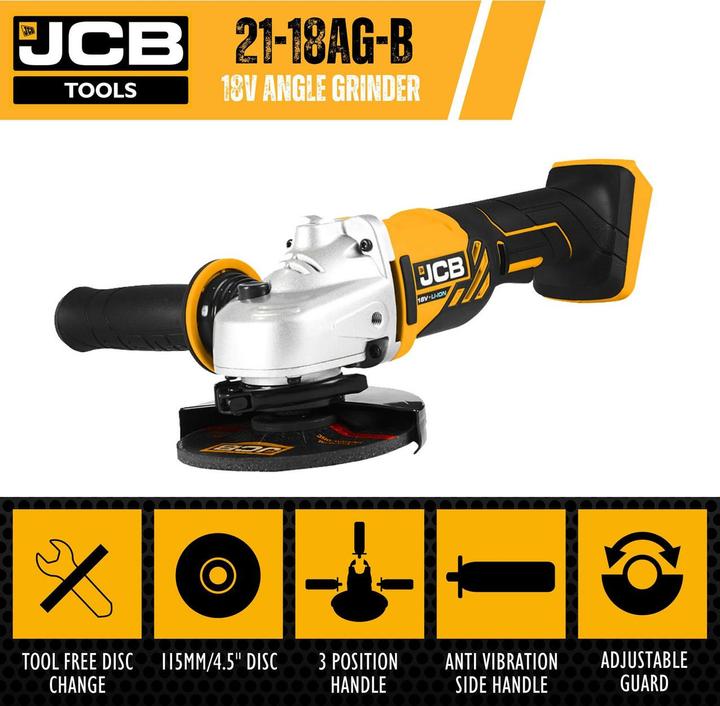 Immagine prodotto JCB 18V Akku-Winkelschleifer (115 mm)